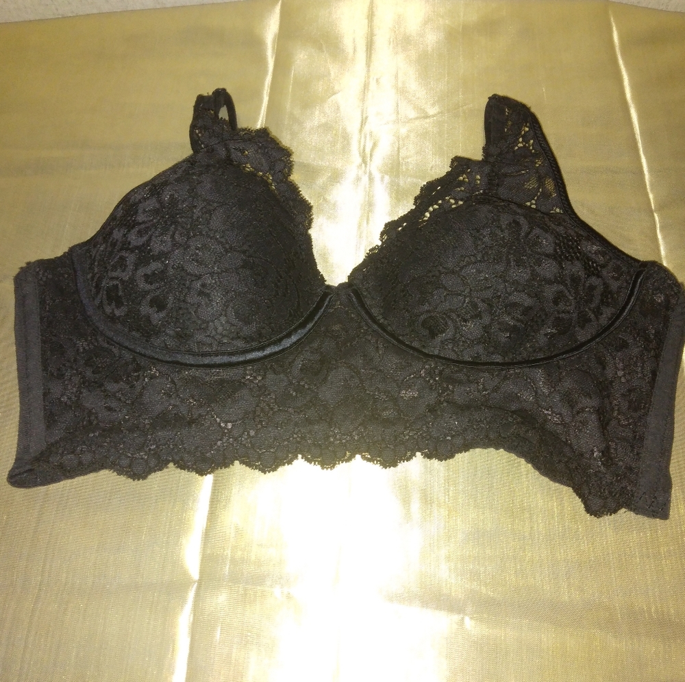 Maidenform Black Lace Underwire Bra Size 34B